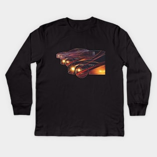 Trailing light trails Italian super sports cars Kids Long Sleeve T-Shirt